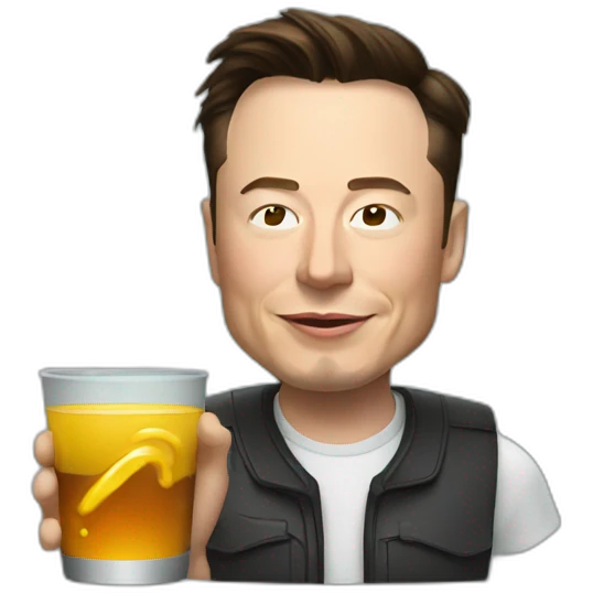 elon musk drink gasoline emoji