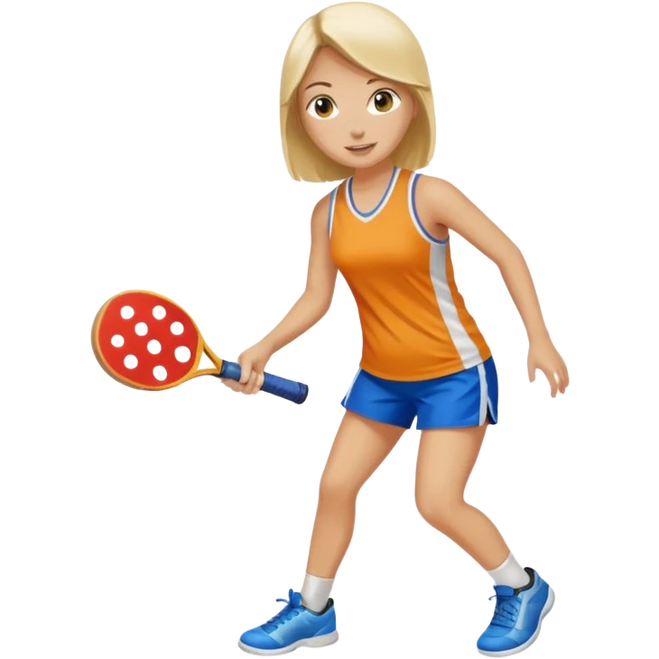 Girl playing pickleball emoji