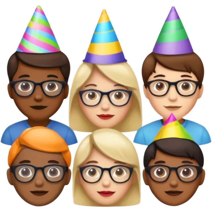 pand with party hats and opticals emoji