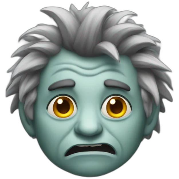 Gray judging troll emoji