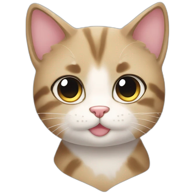cat big heart eyes in manga style emoji
