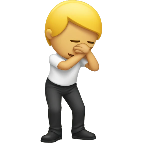 A person bowing down to an audience  emoji