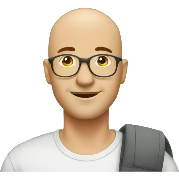 bald guy in front of the mount emoji