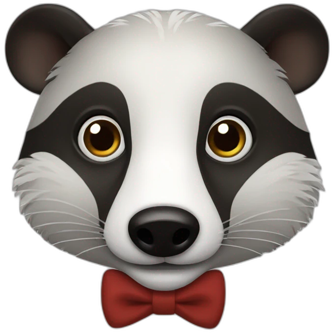 Badger with a monocle  emoji