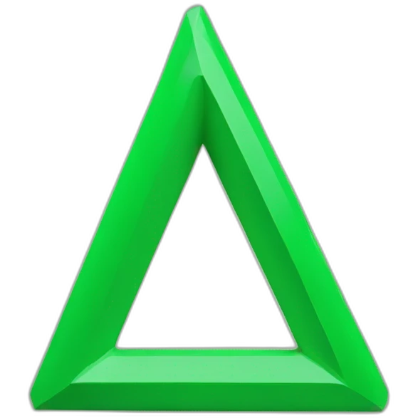 triangulo verde unicolor no 3D emoji