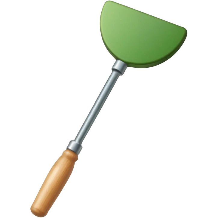 cartoon garden dibber with wooden handle emoji
