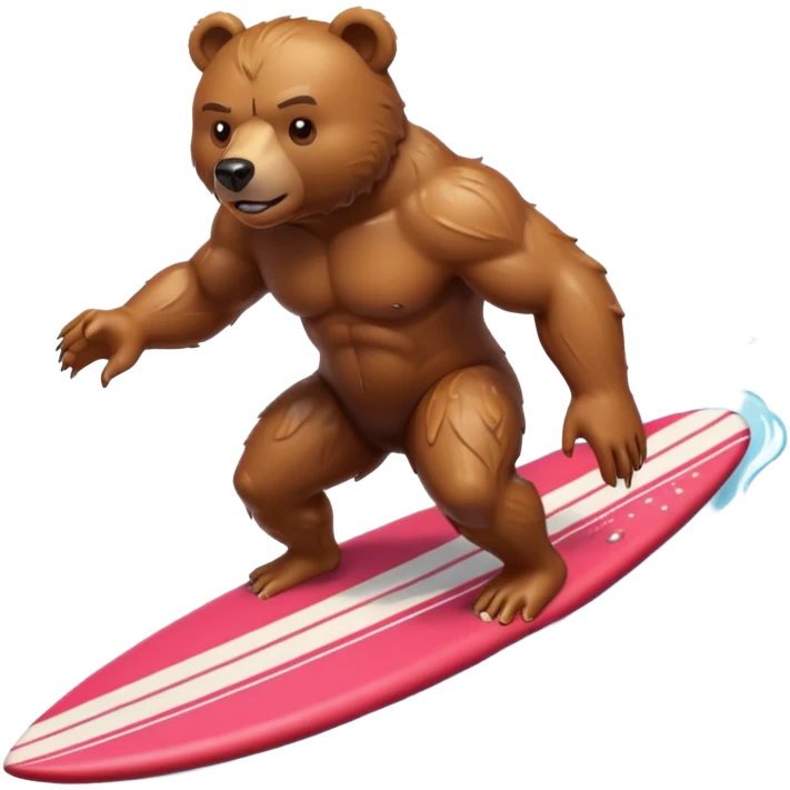 Bear surfing emoji