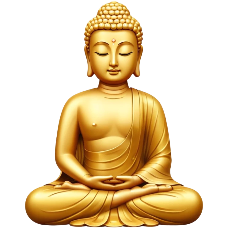 Golden color Asian Lord Buddha  emoji