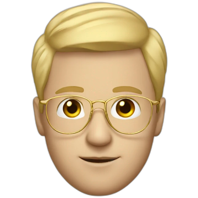 blonde white man with golden aviator glasses emoji