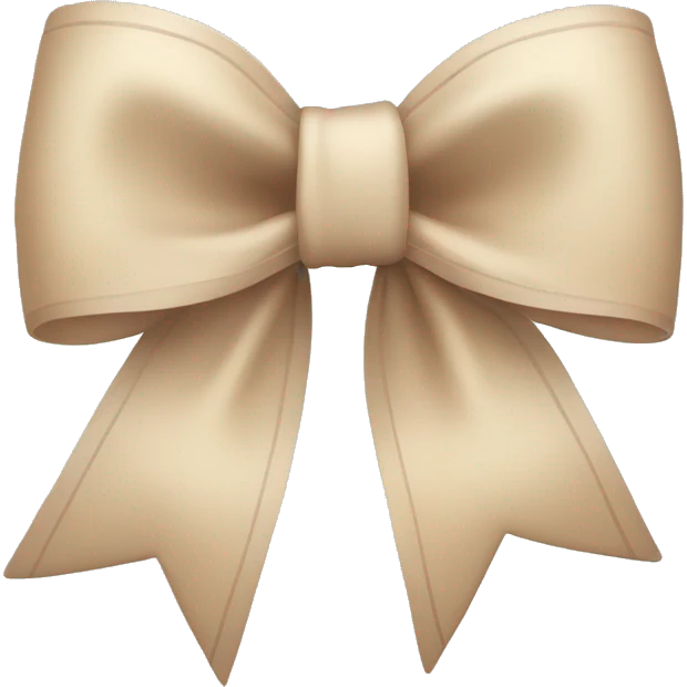 a cute beige bow  emoji