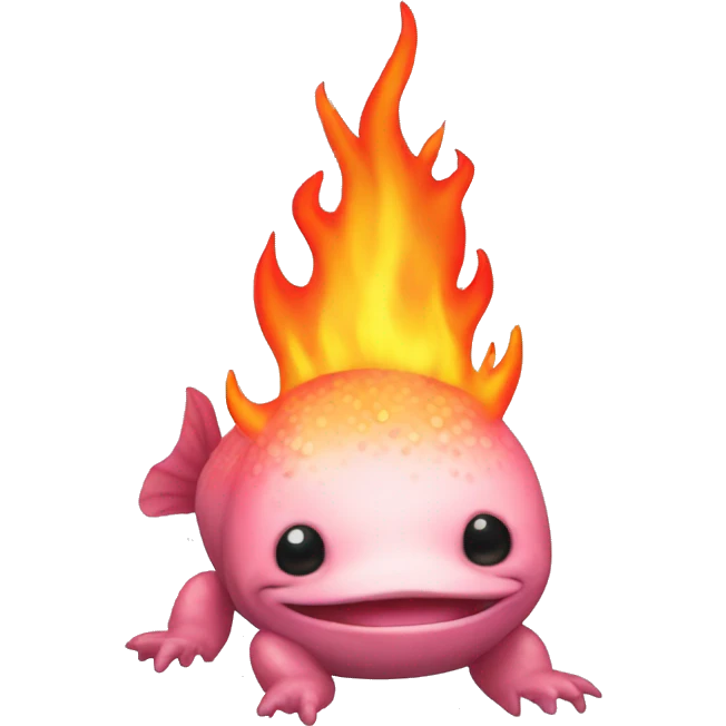 axolotl on fire emoji
