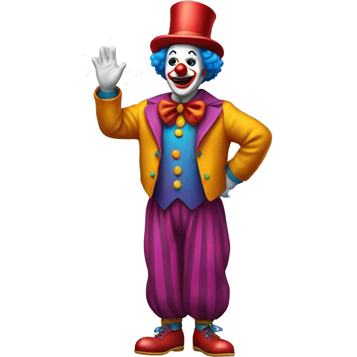 Standing clown emoji