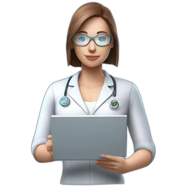 Futuristic-Biomedical-Engineer-studying-hologram-3d-model-of-breast emoji