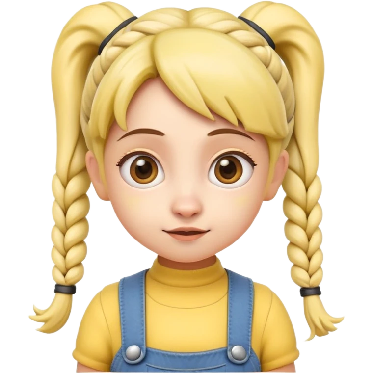 cute girl minion with pigtails emoji