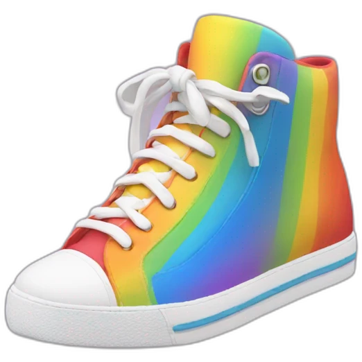 rainbow shoe emoji