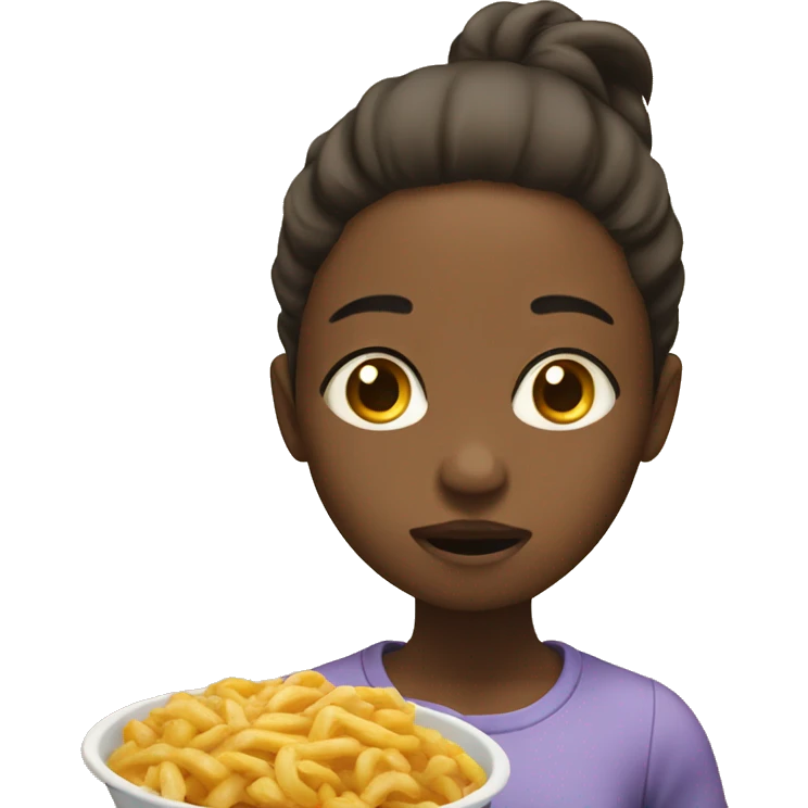 hungry daughter waiting for mom to get her food emoji