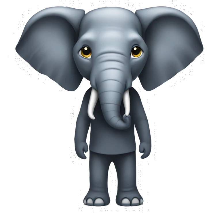 elepant stand as human emoji