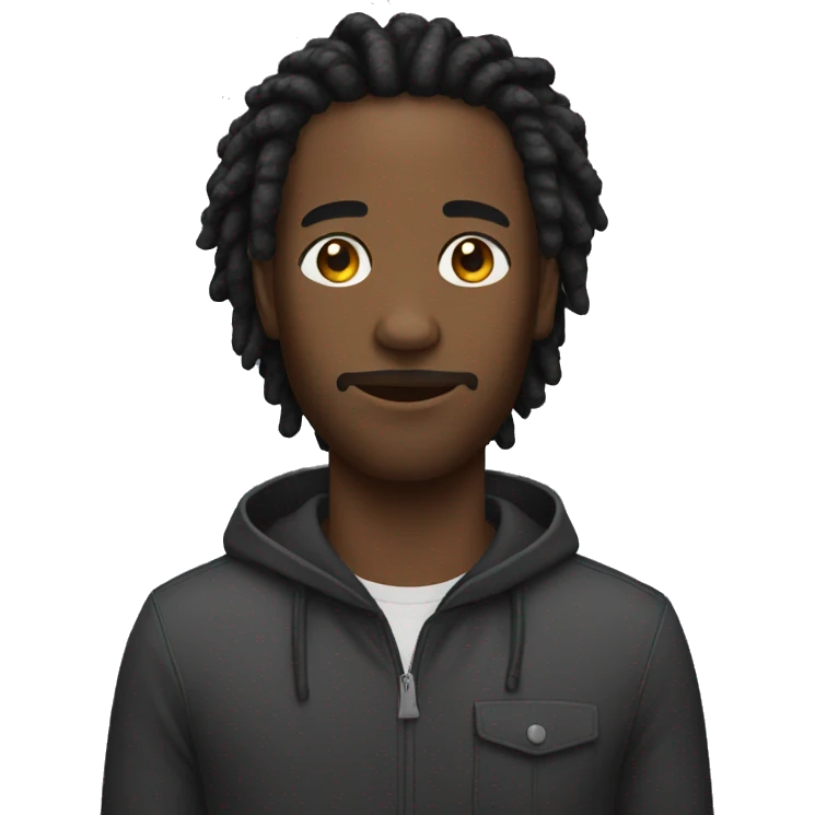 black man with short dreadlocks  emoji