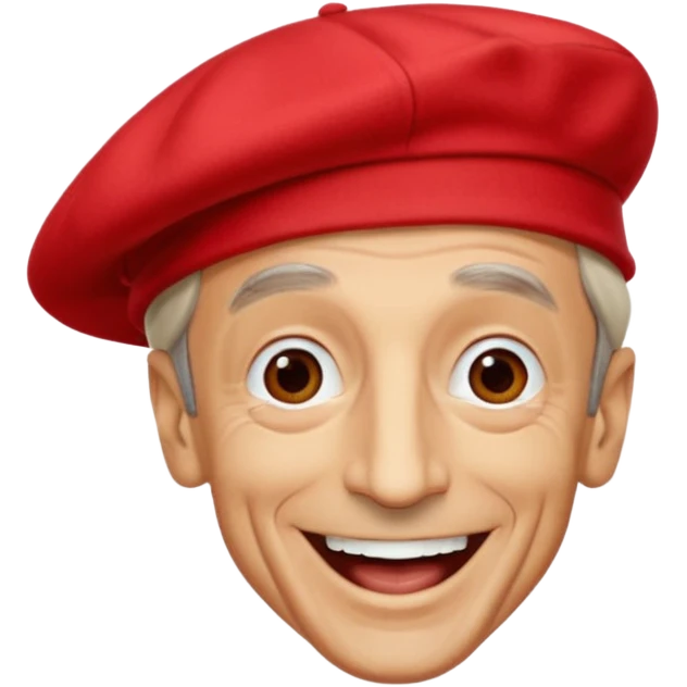 Jacques cousteau red hat laughing emoji