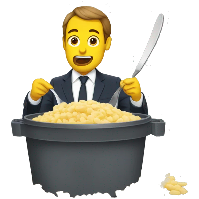 Macron qui mange des pate emoji
