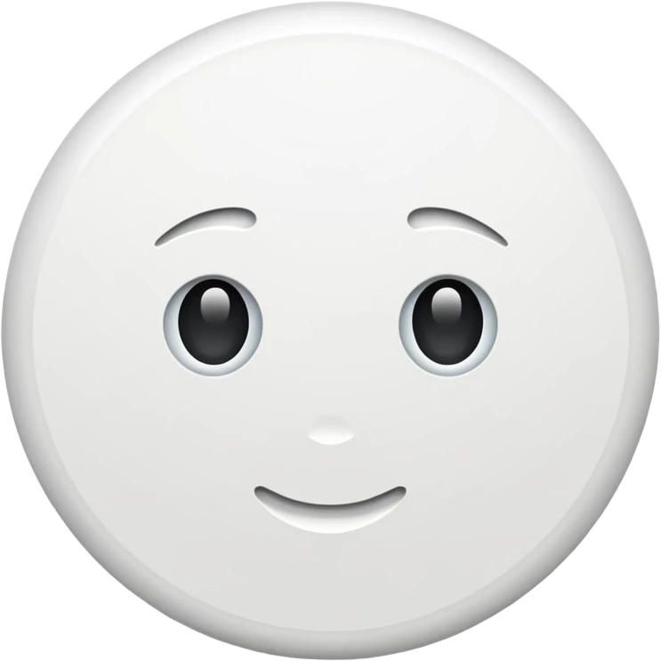 White circle without face emoji