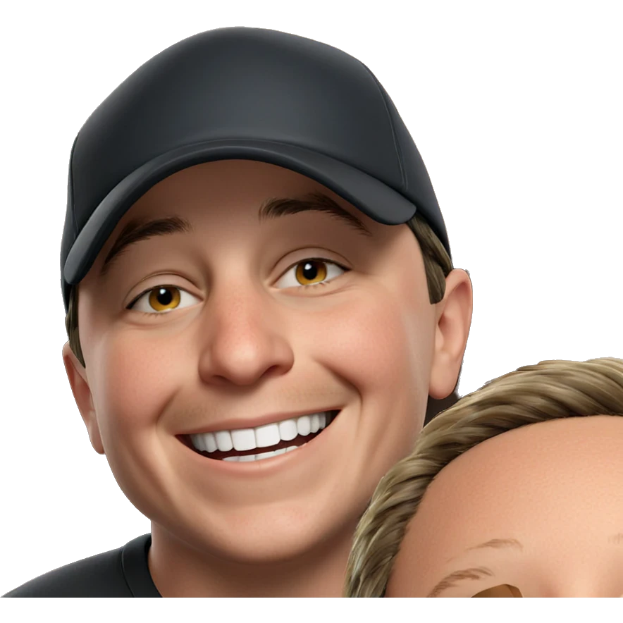 happy boy in a hat emoji