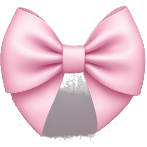 a light pink bow emoji