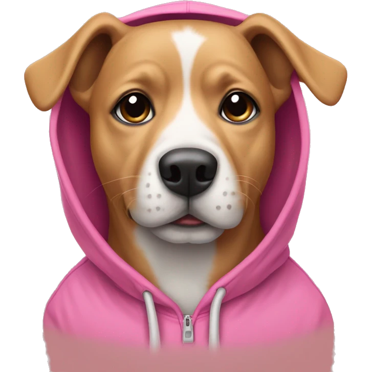 dog with pink hoodie emoji