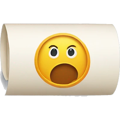 Roll of paper with halo emoji