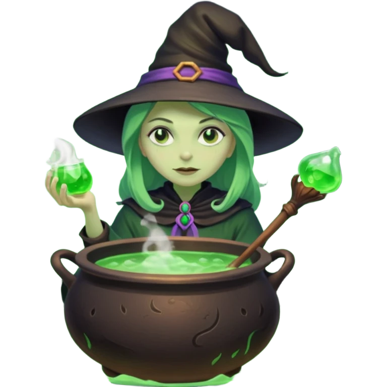 green witch cooking potion emoji