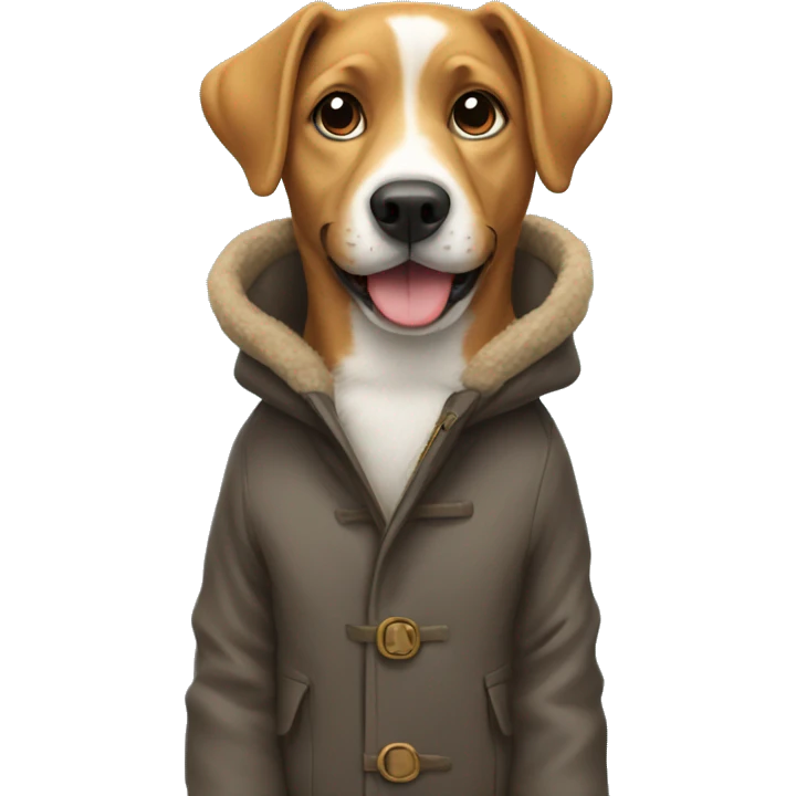 dog wearing a coat emoji