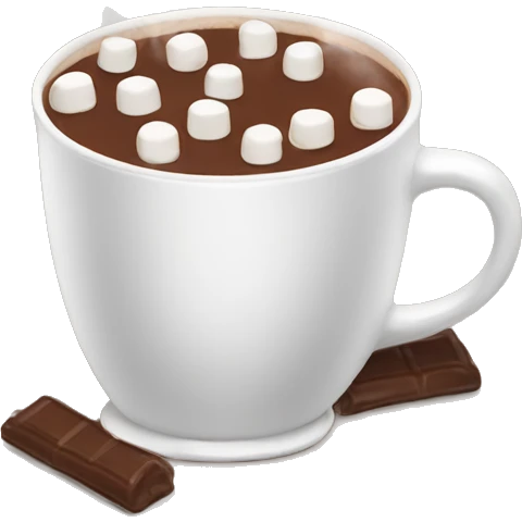 hot chocolate with marshmallows  emoji