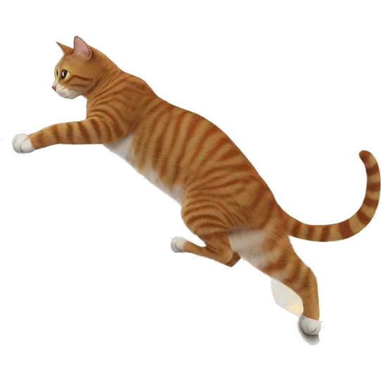 cat climbing on top of a giant 7 emoji