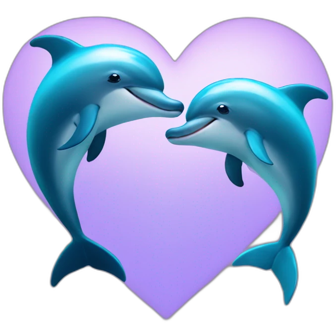 Dolphin love emoji
