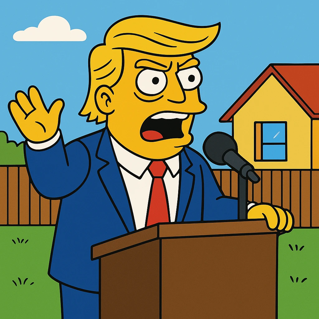 Donald Trump speaking at a rally emoji