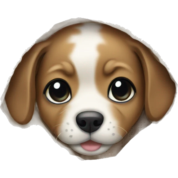Small puppy in blanket  emoji