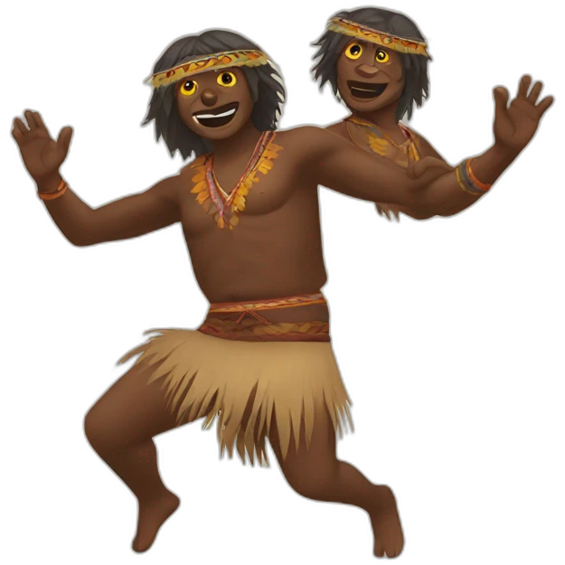 Aborigines dancing emoji
