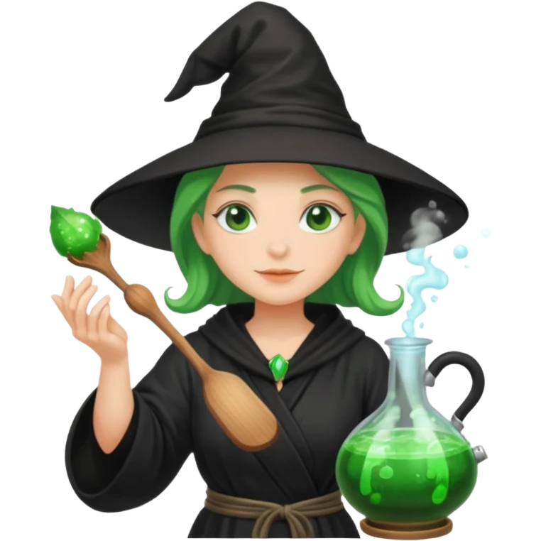 green witch cooking potion emoji