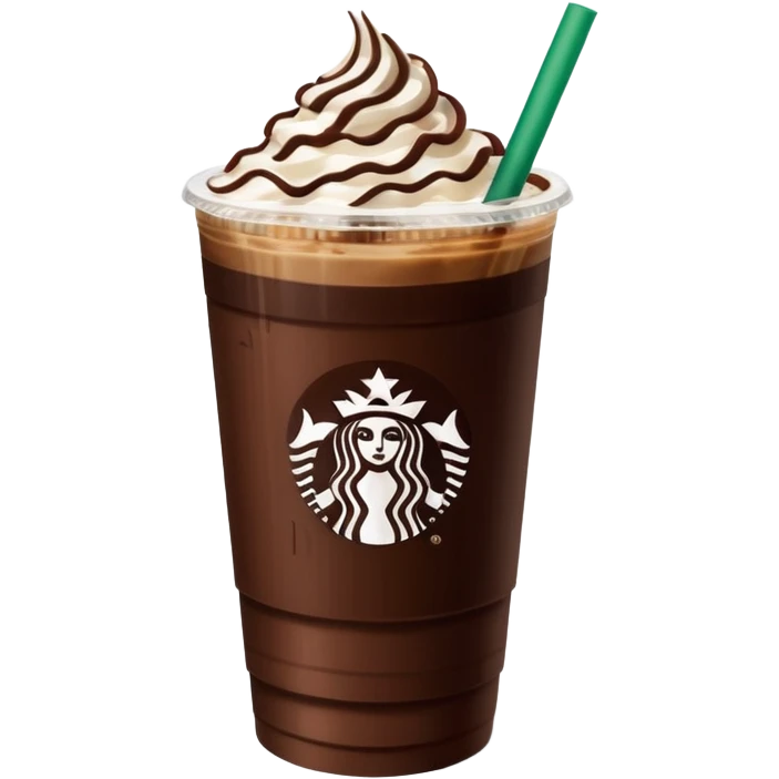 Starbucks iced coffee with Dubai chocolate bar emoji