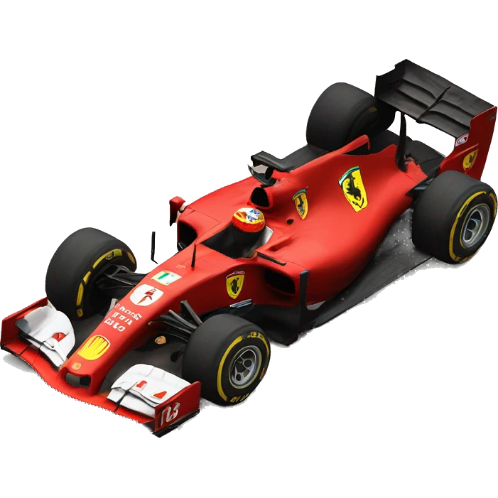 Ferrari f1 car with number 16 on front wing emoji