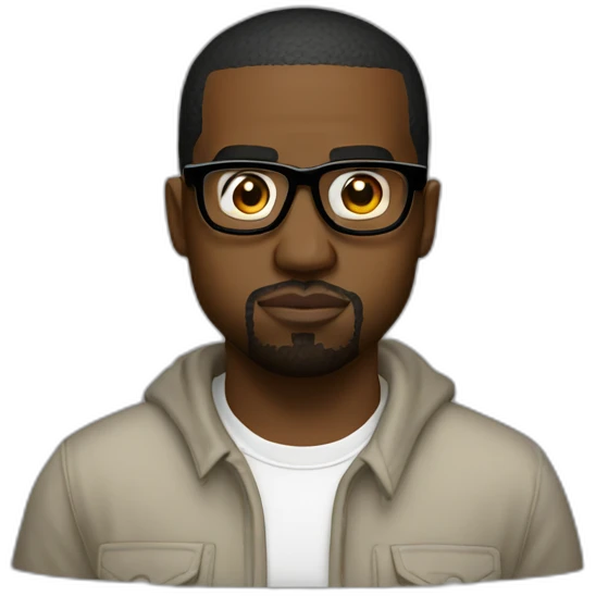 nerd kanye west emoji