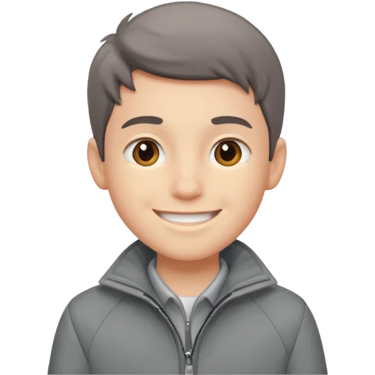  boy wearing grey jacket emoji