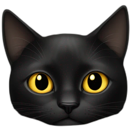 Black cat with golden eyes under sheets emoji
