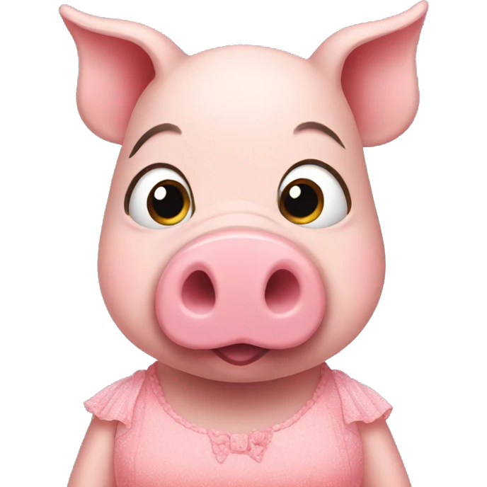 Pig in dress emoji