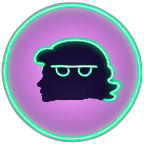 silhouette neon sign emoji