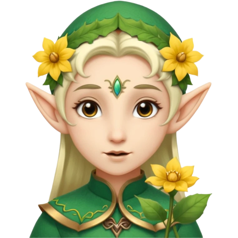 elf woth flower emoji