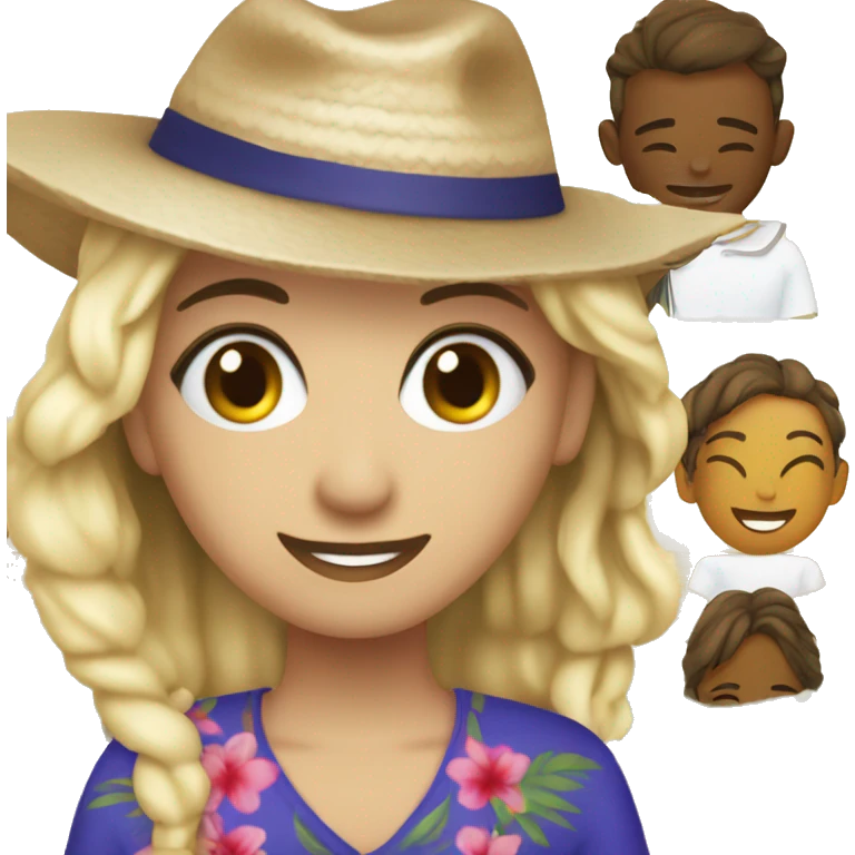 Novio y novia en playa  emoji