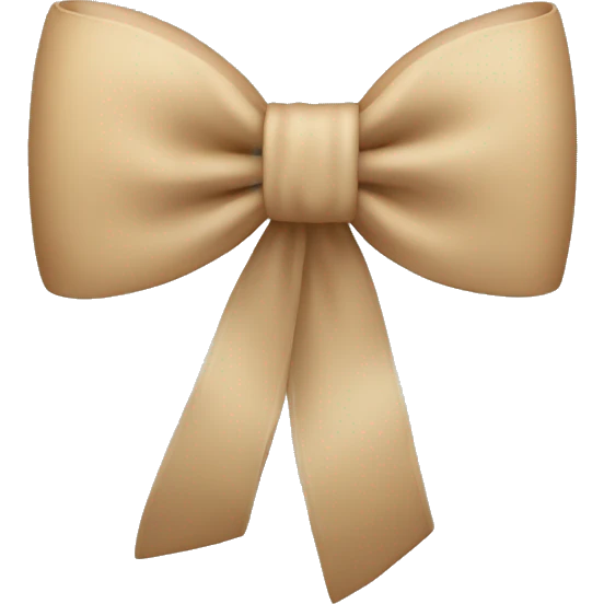 Beige bow emoji