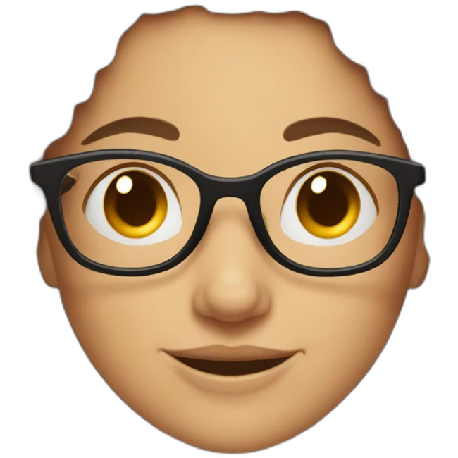 one happy women,white skin,glasses,working,coffee hair emoji