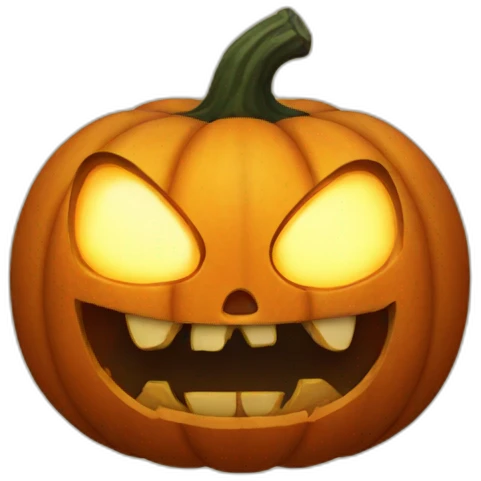 Very scary pumpkin emoji